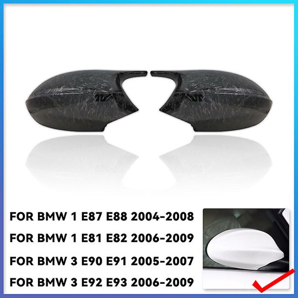 E90 E91 Black M3 Style Cover E81 E82 E87 E88 For Bmw 1 3 Series E92 E93 Carbon Fiber M Look Rear Mirror Cap Car Accessories