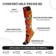 thumbnail image 3 of Lsque Colorful Tie Dye Stained Glass 1 Pattern Sport Compression Socks for Men & Women 15-20 mmHg Knee High Nurse Pregnant Running Medical and Travel Athletic, 3 of 6