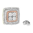 thumbnail image 4 of 10K Yellow, White, and Rose Gold Plated Sterling Silver Diamond Accent Earrings (I-J, I3), 4 of 7