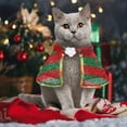 thumbnail image 1 of Fiudx Capa Navideña para Mascotas, Diseño Festivo Divertido, Algodón Suave, Ropa para Perros y Gatos, Moda Invernal, Ideal para Viajes y Fiestas, Talla S, Circunferencia Del Cuello: 20-26 Cm., 1 of 5