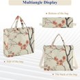 thumbnail image 6 of FORMRS Womens Corduroy Tote Bag Crossbody Shoulder Handbag with Pocket, Light Red Flowers, 6 of 7
