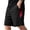 Red, variant on Mens Athletic Running Shorts Loose fit Basketball Gym Workout Shorts Casual Wide Leg Breathable Short with Zippered Pockets Red,S