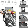 thumbnail image 5 of Travel Cooler Bag - White and Black Of Leopard Print Camping Beer Cooler Backpack with Bottle Opener- Waterproof Insulated Picnic Backpacks - Cooler Bag for Beach, 5 of 6