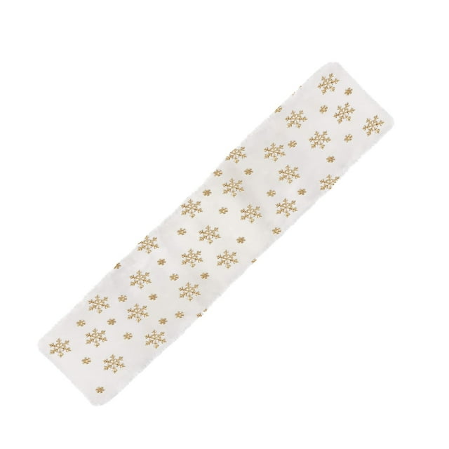 Binwennn Table Floral Table Flag Flag Dining Room Family Table Decorative Cloth White Snowflake Decorative Table Flag
