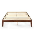 thumbnail image 3 of Crown Comfort 12" Classic Solid Wood Platform Bed Frame Espresso Queen Wood Finish, 3 of 5