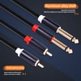 thumbnail image 4 of Cateissary Doble 6,35mm TS macho a doble RCA Cable de interconexión reproductor de Audio PVC cable sin cáscara insertar Jack MP3 AUX Tablet Cables de audio/vídeo, 4 of 6