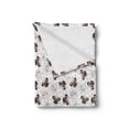thumbnail image 2 of Dog Soft Flannel Fleece Throw Blanket, Pug Portraits Traces Paw Print Background Canine Pet Illustration Mammal Animal, Cozy Plush for Indoor and Outdoor Use, 50" x 60", Beige Brown Tan, by Ambesonne, 2 of 5