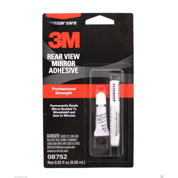 3M 08752 Rearview Mirror Adhesive, 0.02 fl oz, 3-Pack