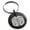 Black, variant on Stainless Steel Letter Q Initial 3D Cube Box Monogram Engraved Small Medallion Circle Charm Keychain Keyring