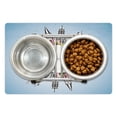 thumbnail image 1 of Charleston Pet Mat for Food and Water, Buildings on a Globe Pattern American Urban Architecture on Blue Ombre Backdrop, Non-Slip Rubber Mat for Dogs and Cats, 18" X 12", by Ambesonne, 1 of 2