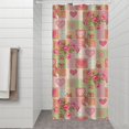 thumbnail image 2 of Pioneer Flower Floral Print Pattern Shower Curtain 36"x72", Bathroom Decorative Shower Curtain Set with 12 Hooks, Waterproof Washable, 2 of 6