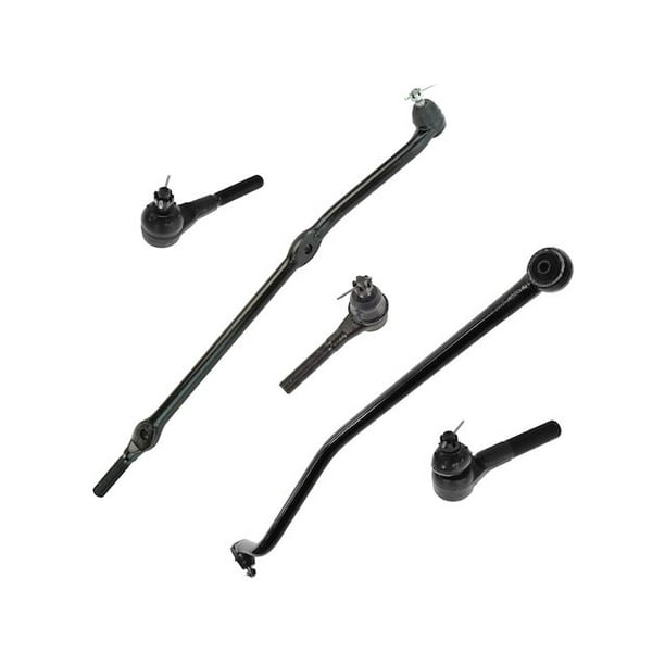 Front Tie Rod End and Track Bar Kit 5 Piece - Compatible with 1997 - 2006 Jeep  Wrangler 1998 1999 2000 2001 2002 2003 2004 2005 