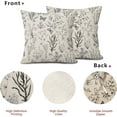thumbnail image 5 of Spring Black Floral Pillow Covers 18x18 Inch Vintage Wild Flower Herbs Plant Butterfly Decorative Pillow Cases Botanical Farmhouse Cushion Covers Home Decor for Sofa Couch Outdoor Set of 2, 5 of 6