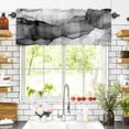 thumbnail image 3 of Abstract Ombre Grey Black Marble Valances for Windows Modern Art Rod Pocket Curtain Valance Window Treatment Short Curtains for Kitchen Living Room, 58"x16", 3 of 5