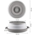 thumbnail image 2 of 2Pcs Collapsible Microwave Cover with Plate Tray Set,Gray,10.6 Inch Lid,BPA Free,Microwave Splatter Guard, 2 of 6