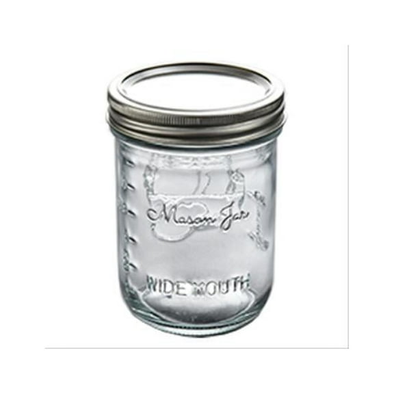 Homepointe X100375 Canning Jars, Glass, Wide Mouth, Pint, 12-Pk. - Quantity 2