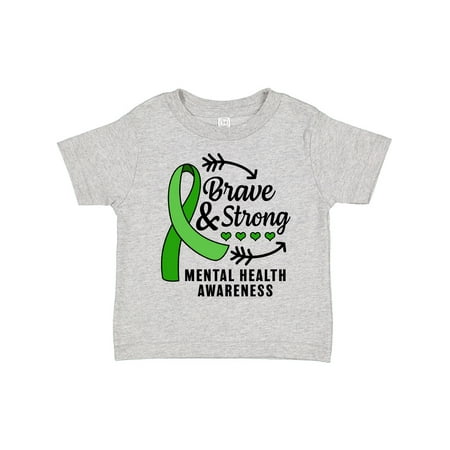 

Inktastic Mental Health Awareness Brave and Strong with Arrows Gift Toddler Boy or Toddler Girl T-Shirt