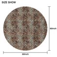 thumbnail image 6 of Brown and Black Leopard Print Round Tablecloth 60"x60",Wrinkle Wipeable Table Cloth for Kitchen Dining Room Picnic Patio Party, 6 of 6