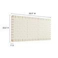 thumbnail image 3 of Pemberly Row Weave Vegan Leather Full Headboard in Natural Beige, 3 of 7