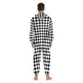 thumbnail image 4 of FORMRS Onesies Pajama for Adults Unisex Hoodie Winter Jumpsuit One Piece Sleepwear, Sizes S-2XL, Black and White Geometric, 4 of 7