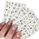 thumbnail image 5 of 3d Abstract Line Nail Art Sticker Rose Gold Graffiti Strips Geometry French For Manicure Bronzing Slider Paper Decorationwg427, 5 of 5