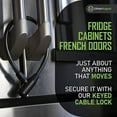 thumbnail image 5 of Urban August Original Fridge Lock: Multi - Functional Cable Keyed Lock, for French-Door Refrigerators and Cabinets (Small White, 6 Pack Keyed Alike), 5 of 6