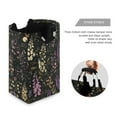 thumbnail image 3 of Yayeee Freestanding Laundry Hamper with Handle Collapsible Large Storage Basket for Clothes, Purple Floral Pattern, 3 of 7