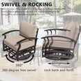 thumbnail image 6 of ASJMR 11PCS Aluminum Patio Furniture Set, Outdoor Conversation Sets w/5.1 " Cushion Patio Sectional Sofa with 45" Fire Pit Table, Sand, 6 of 7