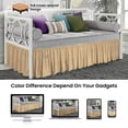 thumbnail image 4 of SGI Bedding Day Bed Skirt | Twin 16" Inch Drop, Ruffled Microfiber Bed Skirt | Fade Resistant, Wrinkle Free, Anti-static, Decorative, Extra Storage Space, Clutter-Free | Taupe, 4 of 8
