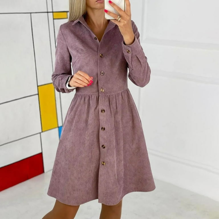 homecoming dress sweaters Lindreshi Fall Dresses for Women 2025 Homecoming Dresses Women Casual Solid Loose Knitted Medium Waist Sweater Dress Long Sleeve Round-Neck Dress