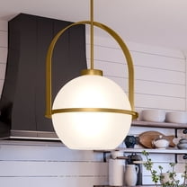 Luxury Mid-Century Modern Pendant, 21.625H x 16.125W, with Modern Style, Brushed Bronze, UHP4343 by Urban Ambiance