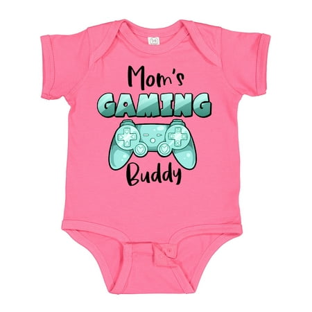 

Inktastic Mom s Gaming Buddy- Aqua Controller Gift Baby Boy or Baby Girl Bodysuit