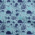 thumbnail image 1 of oneOone Silk Tabby Light Blue Fabric Ocean Underwater Life Quilting Supplies Print Sewing Fabric By The Yard 42 Inch Wide, 1 of 4