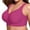 Hot Pink, variant on Breezora Women's Wireless Support Bra Full Coverage No Underwire Plus Size Comfortable Everyday Underwire Free