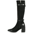 thumbnail image 3 of Journee Womens Gaibree Wide Calf Stacked Heel Knee High Boots, 3 of 10