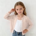 thumbnail image 2 of Girls Cardigan, Long Sleeve Knit Sweater for Toddler Girl, Lightweight Open Front Princess Top, for Outdoor Sun Protection & Indoor Air Conditioning, 2 of 7