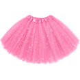 thumbnail image 5 of YTCAMLO Glitter Sequin Stars Tutu Skirt for Women Retro Layered Ballet Skirts 80's Elastic Tulle Skirt Lightweight Halloween Costume, 5 of 7
