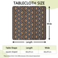 thumbnail image 2 of Boho Brown Geometric Ethnic Pattern Square Fitted Tablecloth with Elastic Edge,Square Table Cover,Washable Elastic Table Cover for Home Kitchen Party Decor 36"x36", 2 of 6