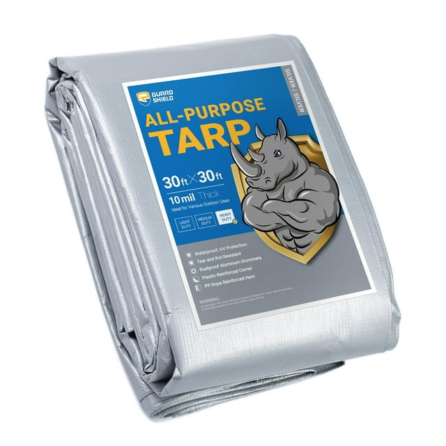 Lona GUARD SHIELD 9x9 m 10 mil Resistente e Impermeable Plata