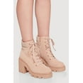 thumbnail image 2 of Women's Chunky Platform Combat Boots with Lurex Cuff, 2 of 3