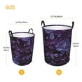 thumbnail image 3 of Sikiie Lilac Print Round Dirty Clothes Basket, Waterproof Standing Foldable Storage Basket, for Laundry Room, Bedroom, Bathroom Storage-Small, 3 of 6