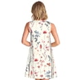 thumbnail image 2 of Bixox Robe Sans Manches à Imprimé Aquarelle 3 Fleurs Sauvages pour Femmes avec Poches, Robe Décontractée Longueur Genou pour l'Été-3TG, 2 of 7