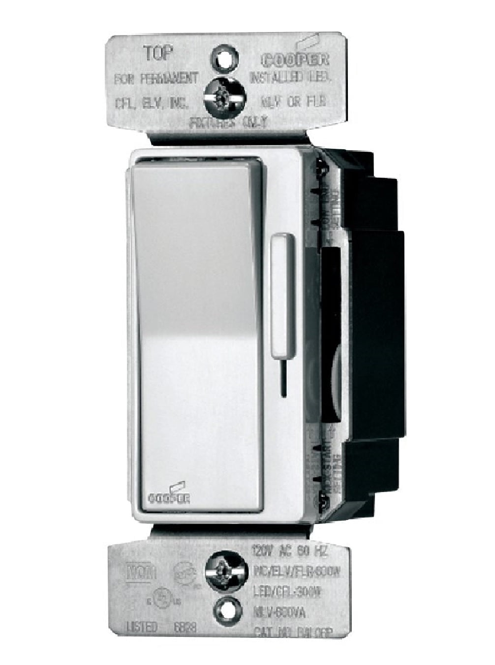 New Eaton DUL06PC2KBL Decorator Dimmer, Polycarbonate, Each