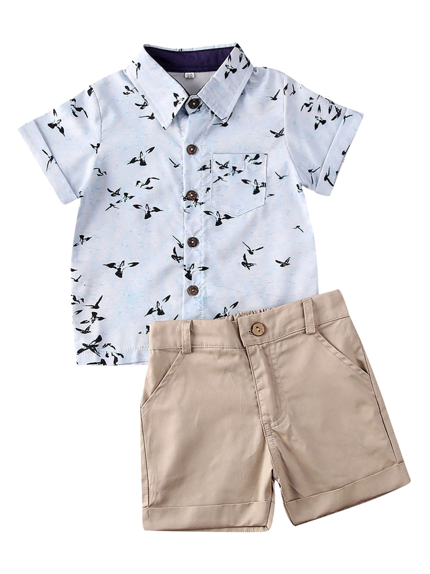 Kids Boys 2 Piece Short Sleeve Tshirt Shorts Set Outfits 1 to 5 Age Baby