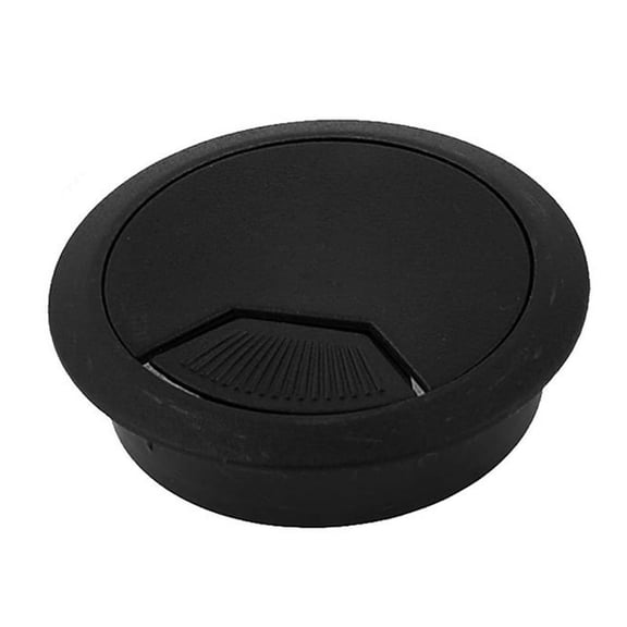 60mm Computer Desk Table Grommet Cable Port Wire Hole Cover 3 Pcs,3 x Cable Hole Cover,Black