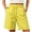 Yellow, variant on Cmfcve Women's Quick Dry Athletic Walking Shorts Drawstring Elastic Waist Knee Length Bermuda Shorts Side Strip with Pockets