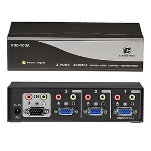 - 3PORT 400 MHZ VIDEO + AUDIO MICROPHONE SPEAKER SPLITTER