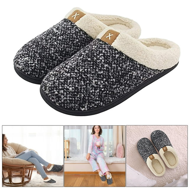 Zapatillas con forro de piel sintética para hombre, zapatos de casa cómodos y antideslizantes tipo lana (S) blanco Ndcxsfigh Tenis De Mujer Tenis De Hombre