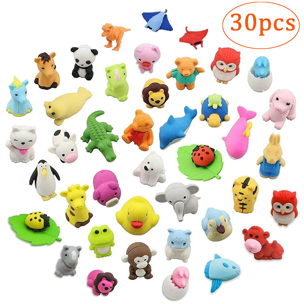 Japanese Iwako Puzzle Erasers Deluxe Food Toy Animal 30pcs/set Randomly Picked! 