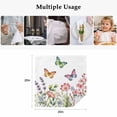 thumbnail image 5 of Pink Flowers Cloth Napkins, Spring Floral Butterfly Elegant Pastoral Washable and Reusable Dinner Napkins Set of 2, Table Napkin for Kitchen Party Birthday Wedding Hotel Housewarming 20"x20", 5 of 9